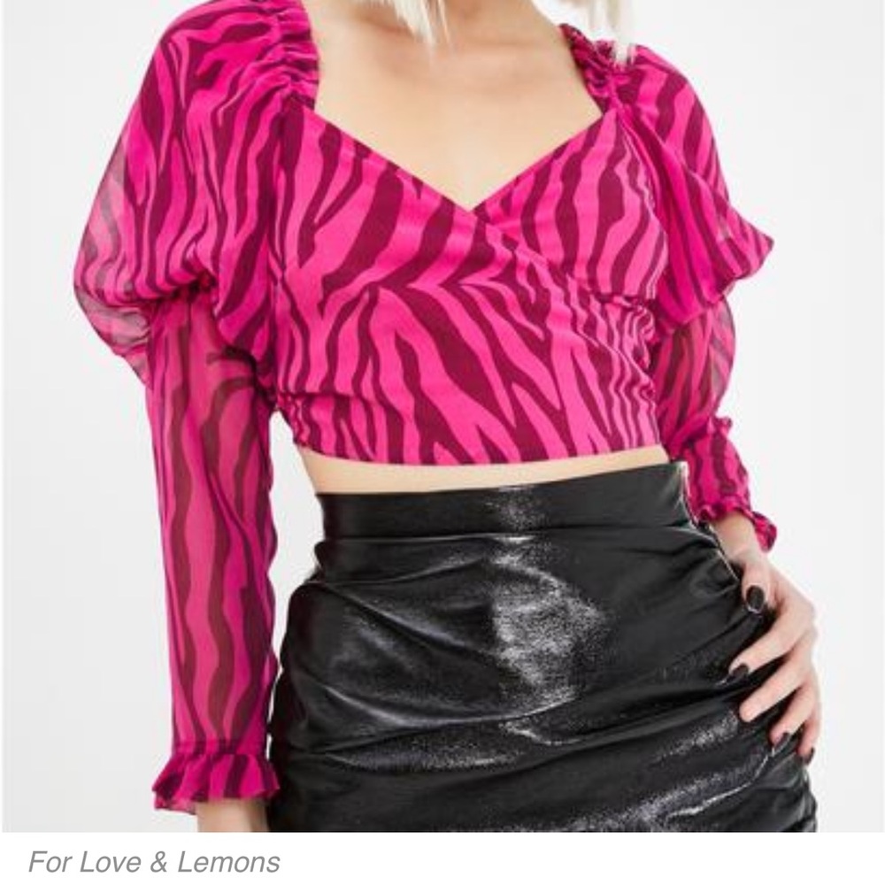 For Love & Lemons Wrap Top Size S